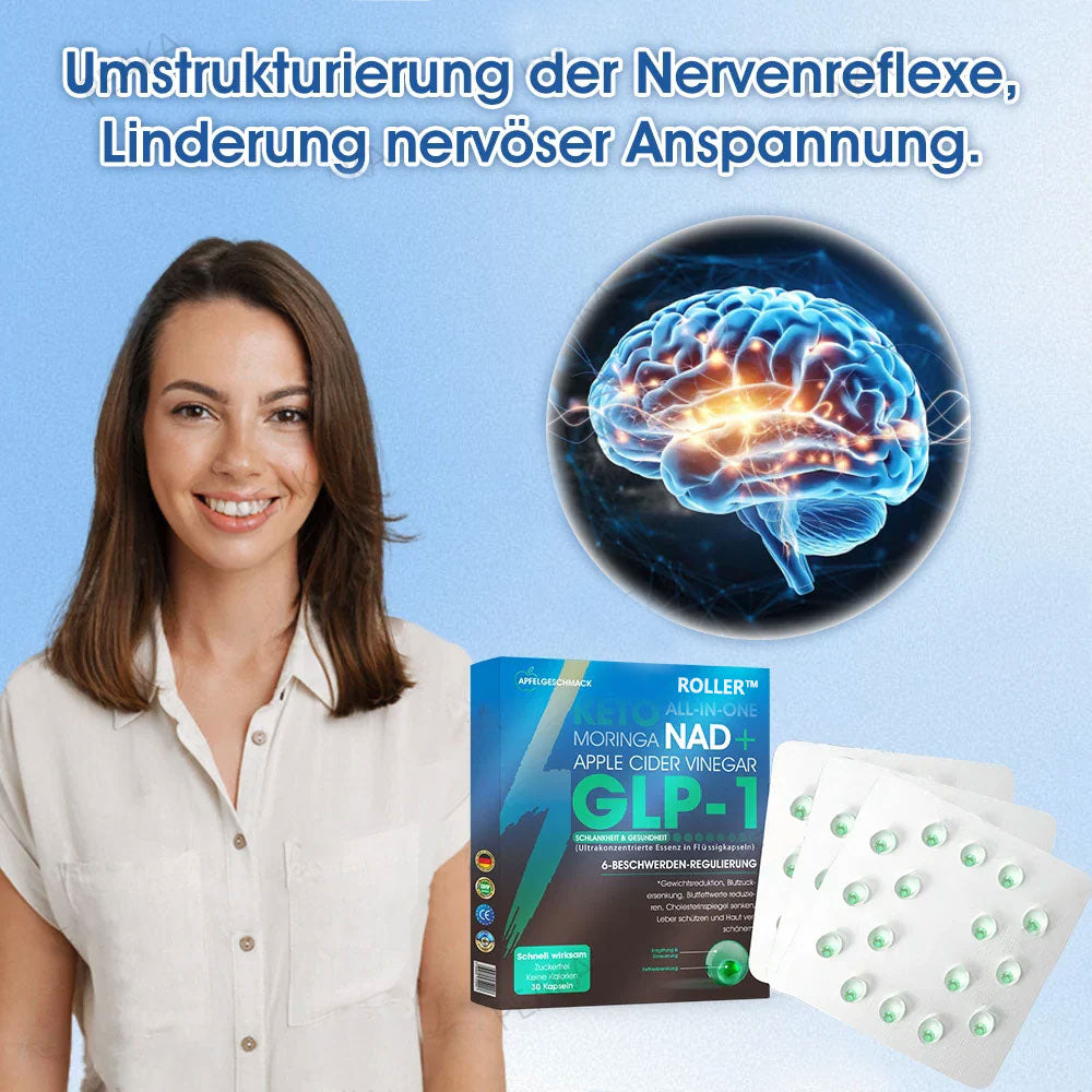 ROLLER™ GLP-1 Abnehm-Perlen – Mit NAD+, Moringa & Keto für schnelle, natürliche Ergebnisse.