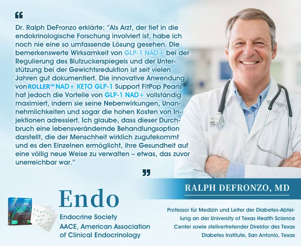 ROLLER™ GLP-1 Abnehm-Perlen – Mit NAD+, Moringa & Keto für schnelle, natürliche Ergebnisse.