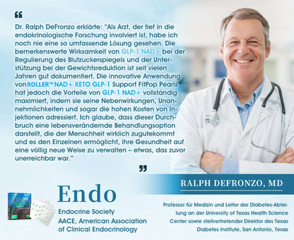 ROLLER™ GLP-1 Abnehm-Perlen – Mit NAD+, Moringa & Keto für schnelle, natürliche Ergebnisse.