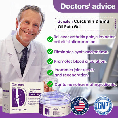 Zunafun™ Curcumin & Emu Oil Pain Gel – 🏥Backed by US Osteopathic Experts