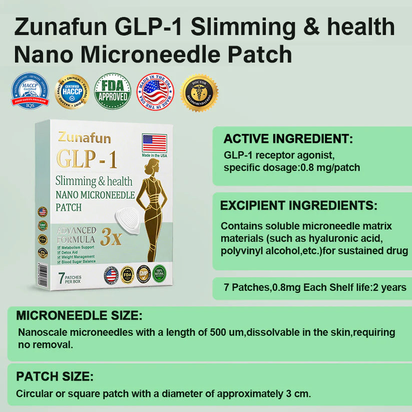 Zunafun® GLP-1 Nano-Microneedle Patch