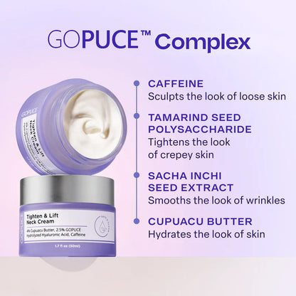 GOPUCE Miracle Neck Cream: Erase "Turkey Neck" & "Tech Neck" Lines Visible Lift & Smoothness in 4 Weeks