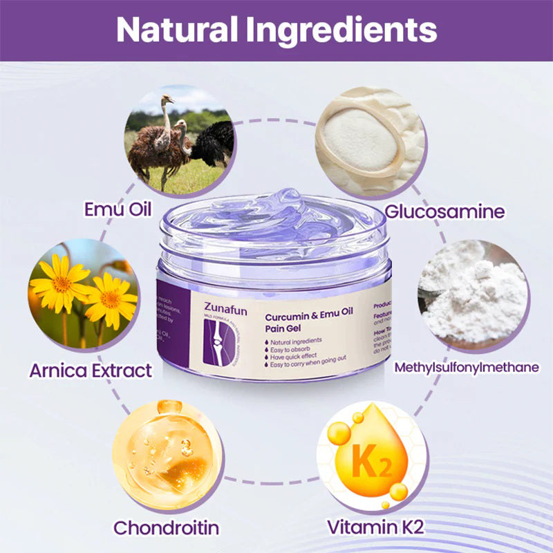 Zunafun™ Curcumin & Emu Oil Pain Gel – 🏥Backed by US Osteopathic Experts