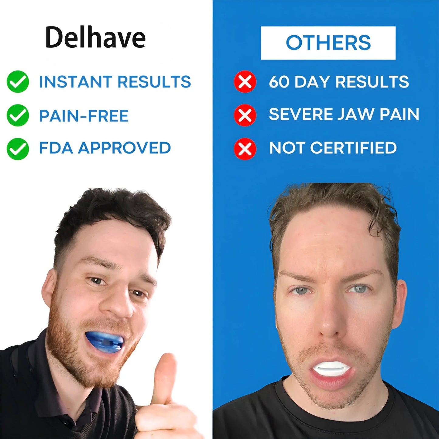 Delhave® The Quiet Anti-Snoring Mouthpiece Universal Size