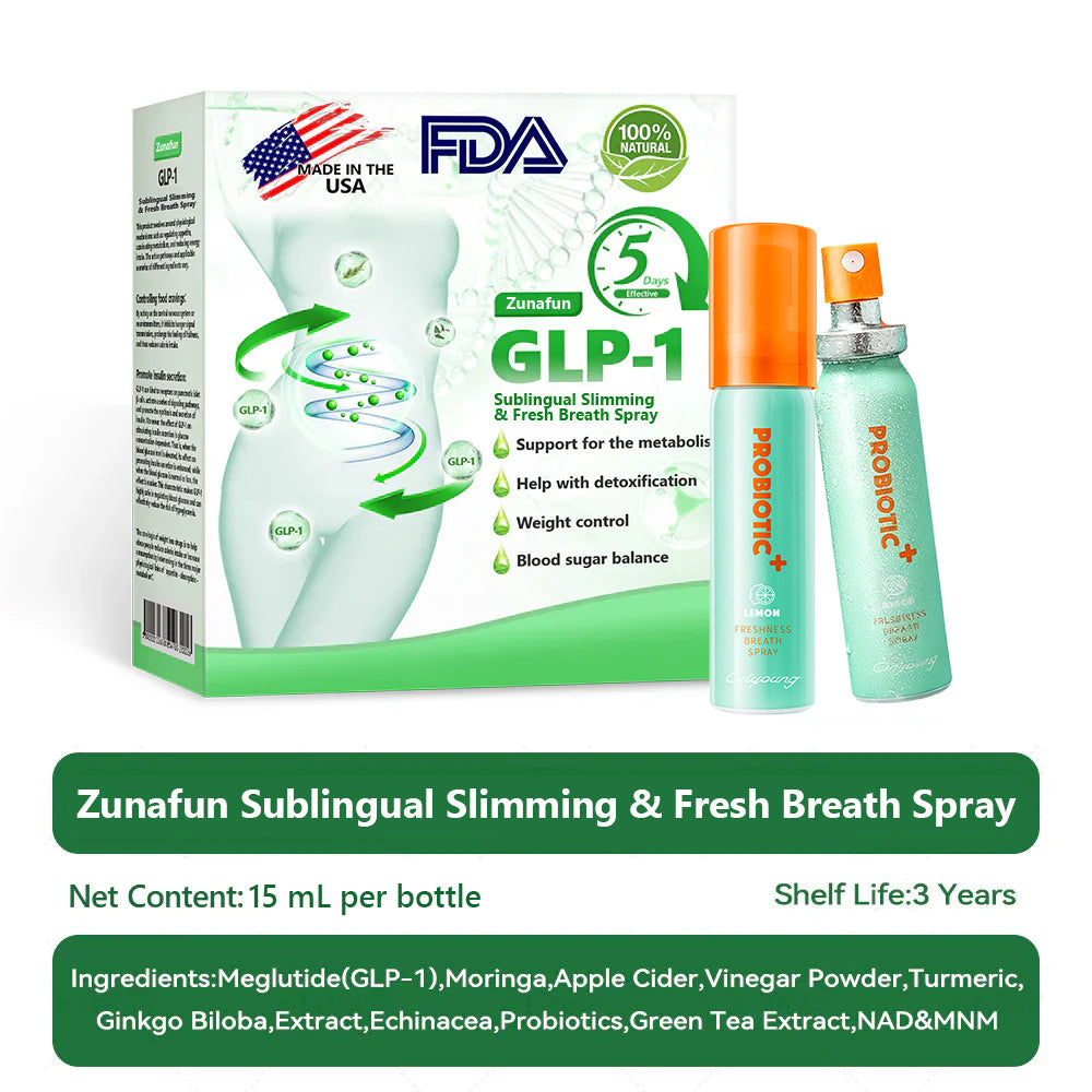 Zunafun® GLP-1 Slimming & Breath Fresh Spray | Appetite Control + Blood Sugar Balance + Fresh Breath
