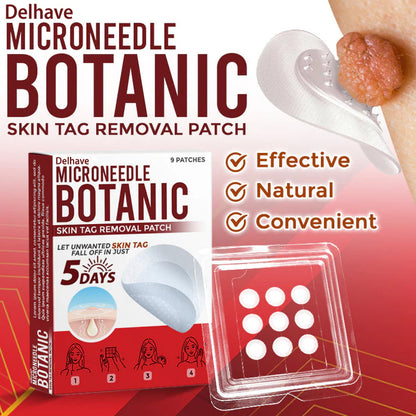 DELHAVE® MicroNeedle Botanic Skin Tag Removal Patch 🇺🇸 Made in the USA
