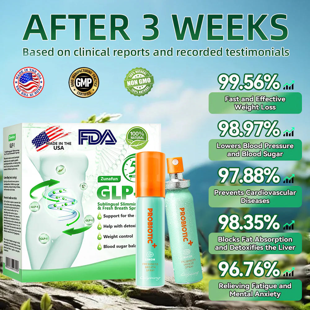 Zunafun® GLP-1 Slimming & Breath Fresh Spray | Appetite Control + Blood Sugar Balance + Fresh Breath